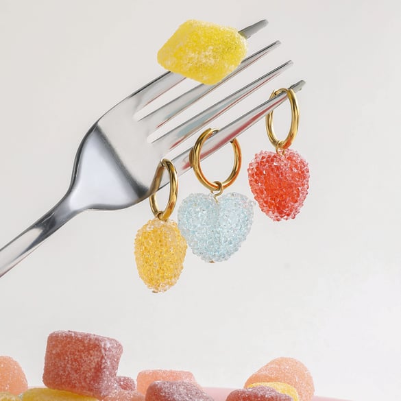 Orecchini pendenti a forma di cuore dolce