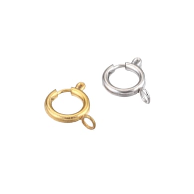 1 Piece DIY Spring Annular Clasp Stainless Steel Gold Color Women's Pendants h5 Picture6