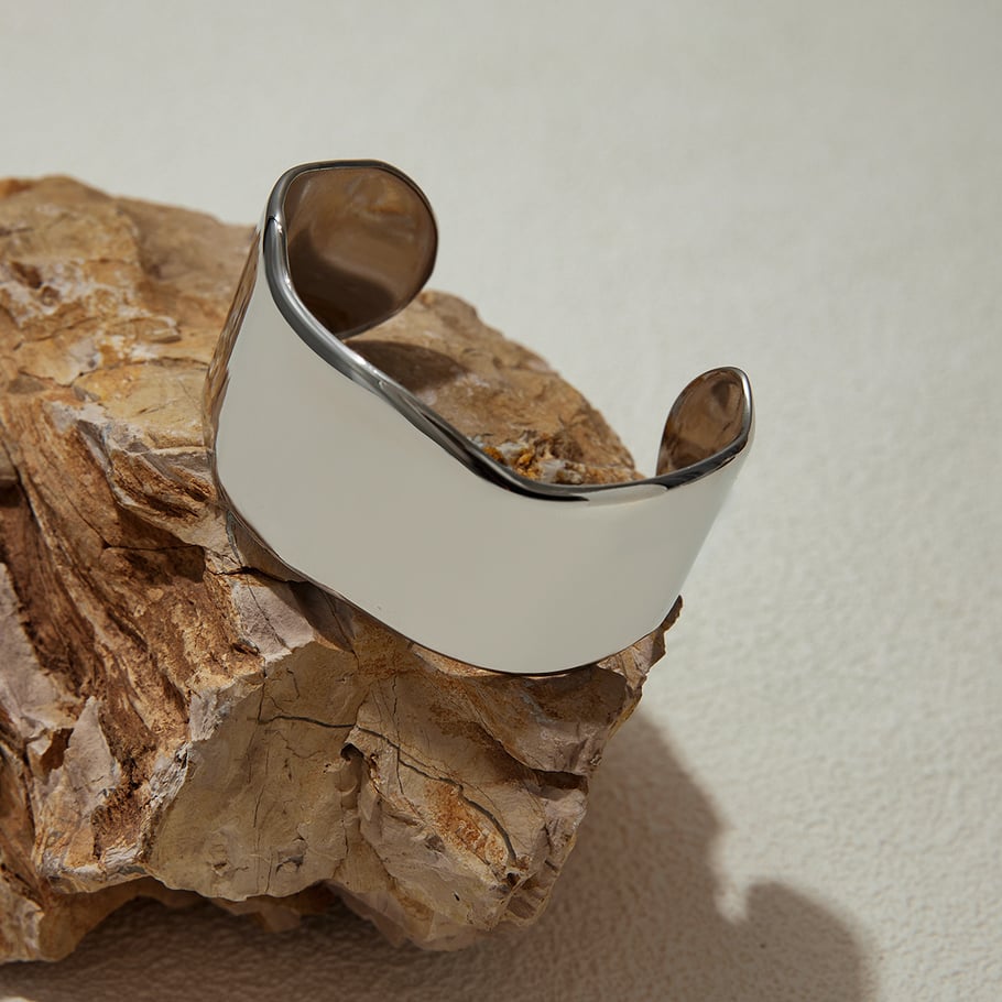 Solid Color Stainless Steel Cuff Bracelet Picture6