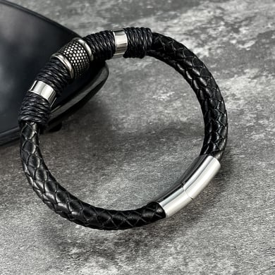 1 Piece Modern Rectangular Leather Men's Bracelets h5 Picture4