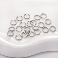 Double ring 0.7x7mm steel color 100 pieces/pack Picture6