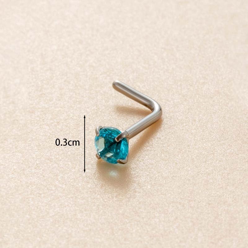 1 Piece Colorful Zircon Women's Nose Stud Picture2