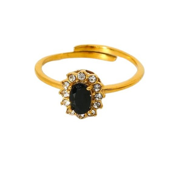 Leichter, luxuriöser verstellbarer Ring aus Edelstahl mit Zirkonia Bild5