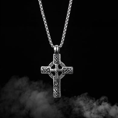 1 Piece Rock Cross Stainless Steel Men's Necklaces h5 Picture2