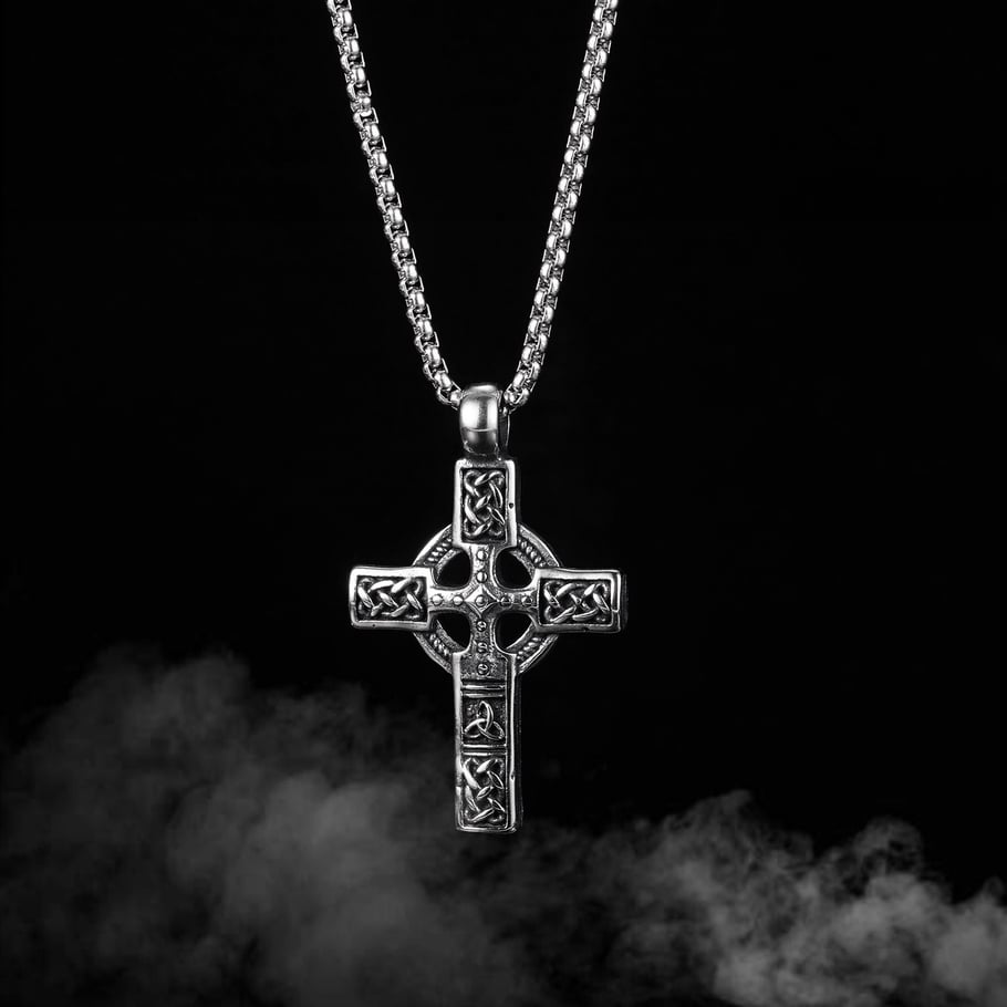 1 Piece Rock Cross Stainless Steel Men's Necklaces Picture2