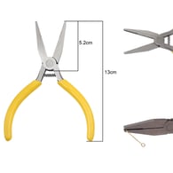 Yellow handle flat nose pliers (with teeth) Length about 13cm Picture13