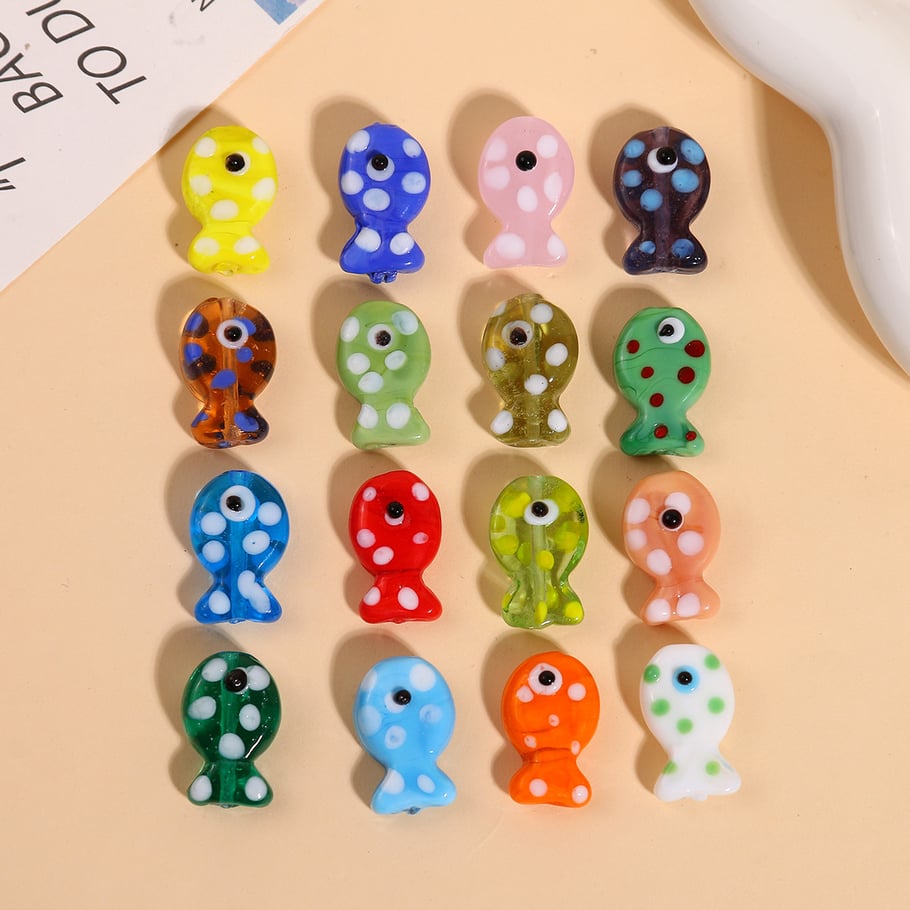 Oceanic Wave Point Fish Glass DIY Jewelry Beads h5Picture4