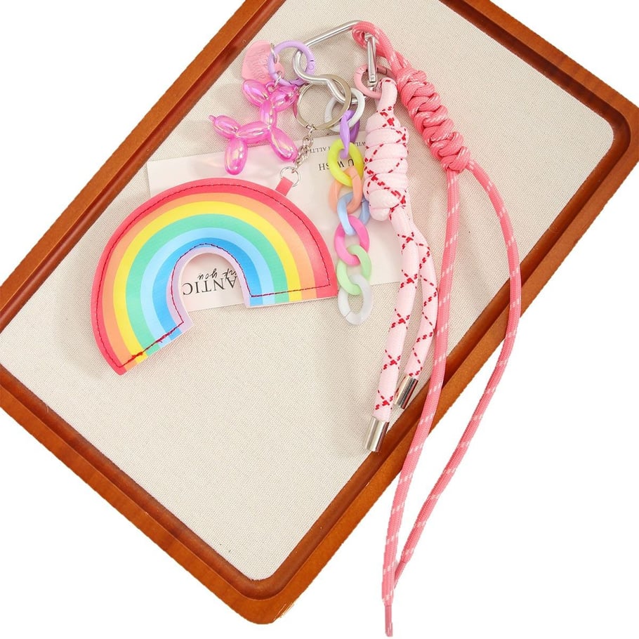 1 Piece Sweet Rainbow PU Women's Bag Charms Picture6