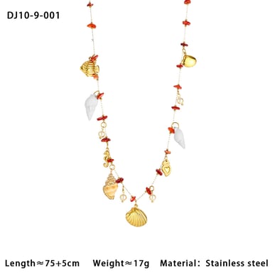 1 Piece Vacation Shell Stainless Steel Natural Stone Women's Waist Chains h5 Picture2