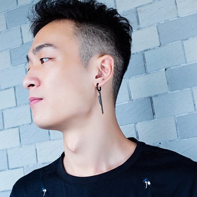 1 Pair Modern Wings Tassels Stainless Steel Men's Stud Earrings h5 Picture5