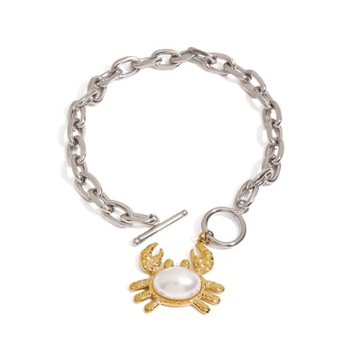 Cute Crab Stainless Steel Mixed Color Charm Bracelets h5 