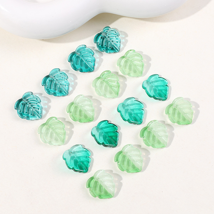 1 Piece Vivid Leaf Glass DIY Jewelry Beads Picture3