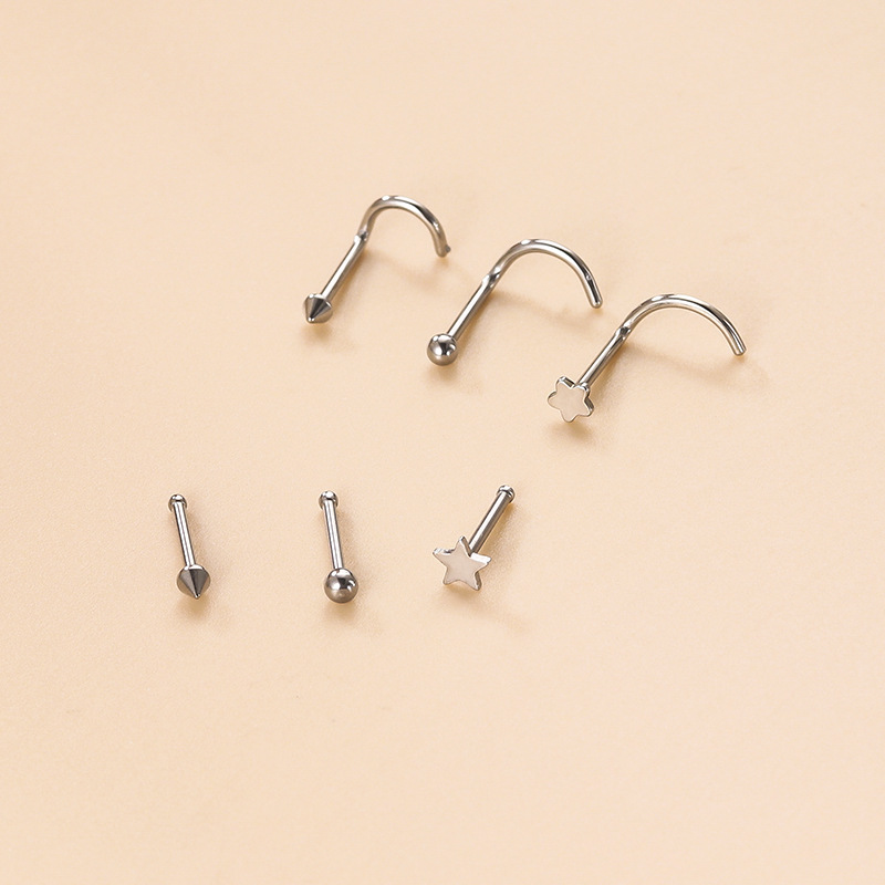 1 Piece Exquisite Star Shape Women's Nose Stud Picture5