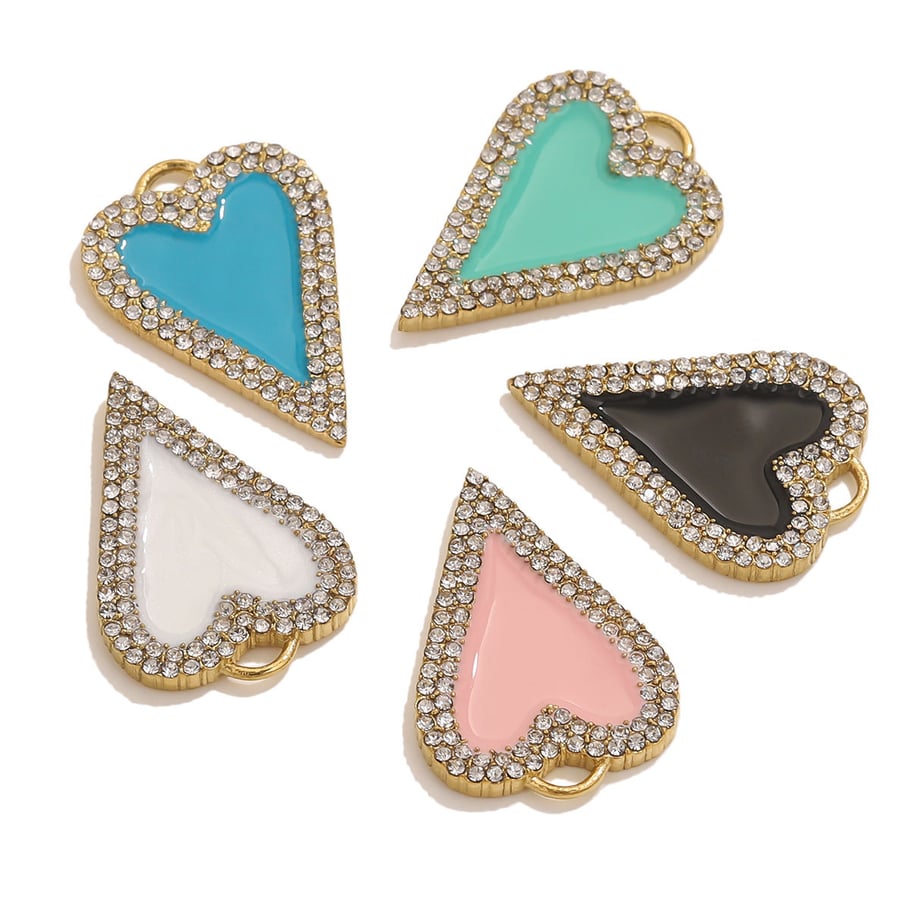 1 Piece Vivid Heart Shape Stainless Steel Women's Pendants Picture8