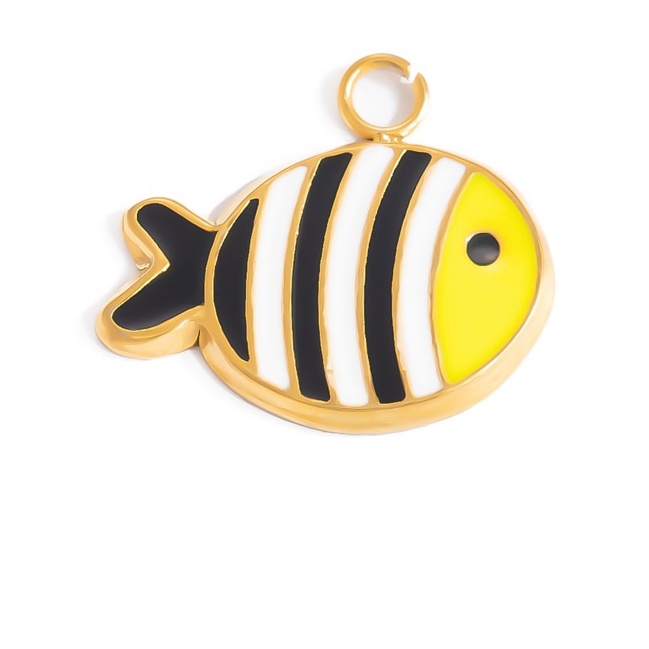1 Stück Simple Series Niedliche Schildkröte Edelstahl Goldfarben Damenanhänger Bild6