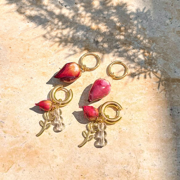Ins Style Flower Drop Earrings