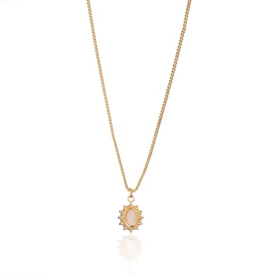 Radiant Heart Stainless Steel Gold Color Natural Stone Women's Pendant Necklaces h5 Picture6