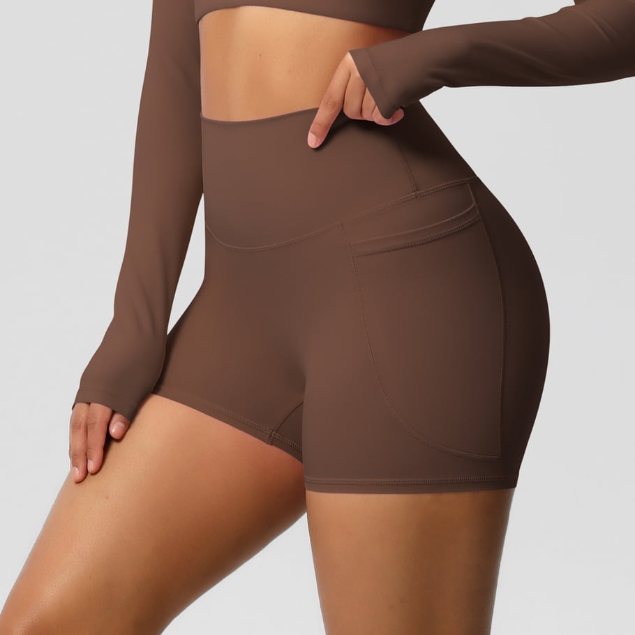 1 Piece High Stretch Athletic Running Yoga Shorts Women's Sport Clothing Picture4