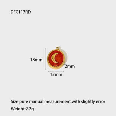1 Piece Simple Series Sweet Sun/Moon Stainless Steel Women's Pendants h5 Picture8