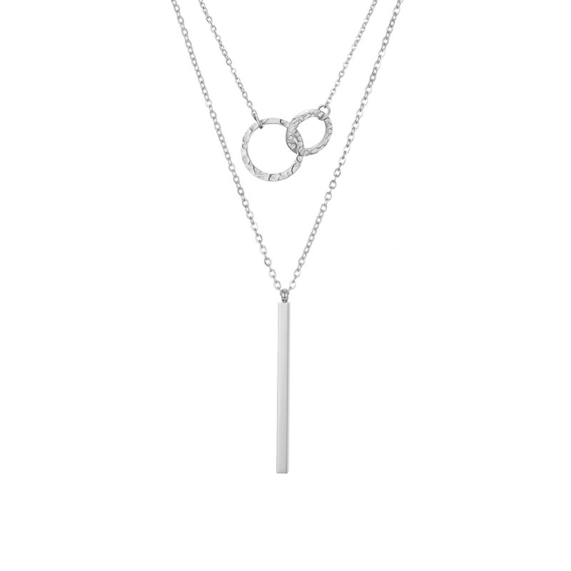 Simple Versatile Stackable Double - layer Collarbone Women's Necklaces 