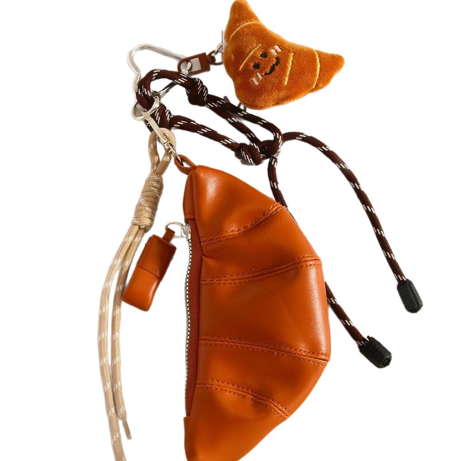 Vintage Croissant Croissant Coin Purse Women's Bag Charms Picture5