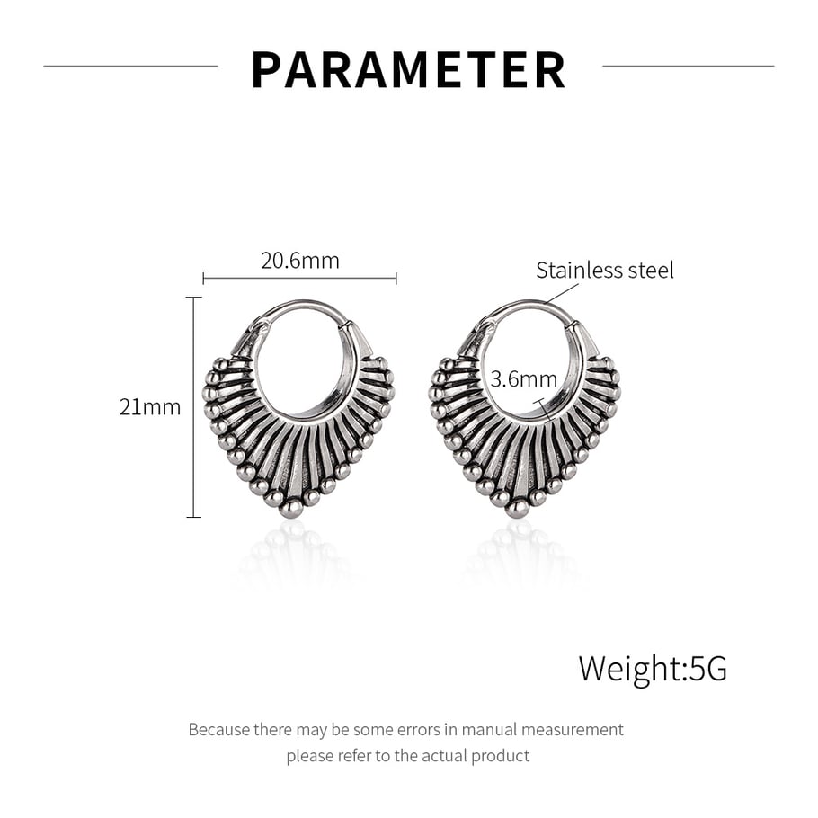1 Piece Modern Series Fashionable Geometric Stainless Steel Men's Earrings Picture7
