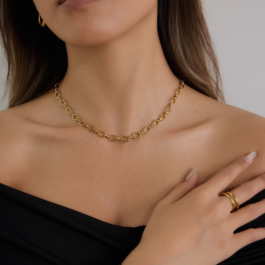 1 Piece Chain Stainless Steel Gold Color  Women's DIY Chain Necklaces Picture4