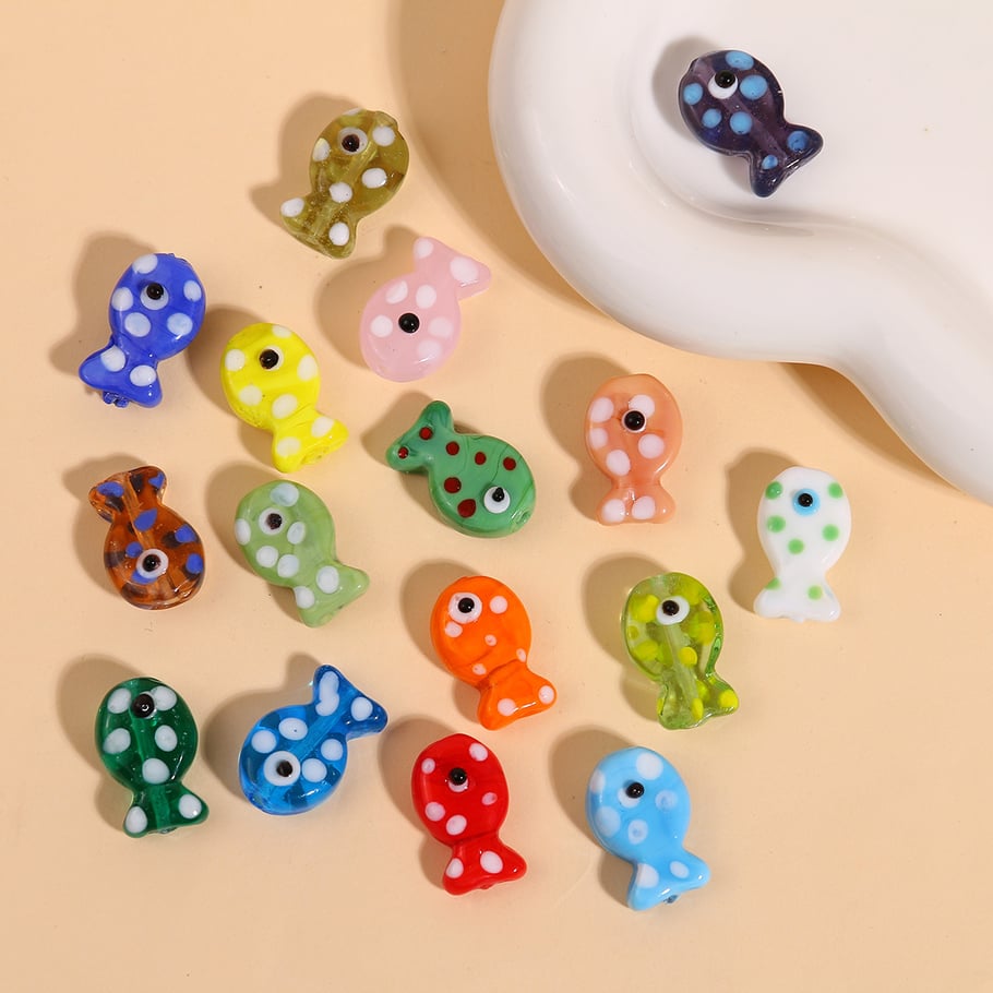 Oceanic Wave Point Fish Glass DIY Jewelry Beads h5Picture3