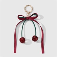 1 red bow cherry keychain 