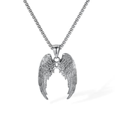 Collana con ciondolo da uomo in acciaio inossidabile con ali, 1 pezzo h5 Immagine5