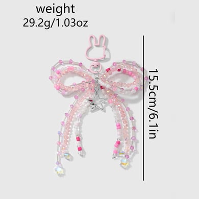 Sweet Beaded Bow Bag Charms h5 Picture2