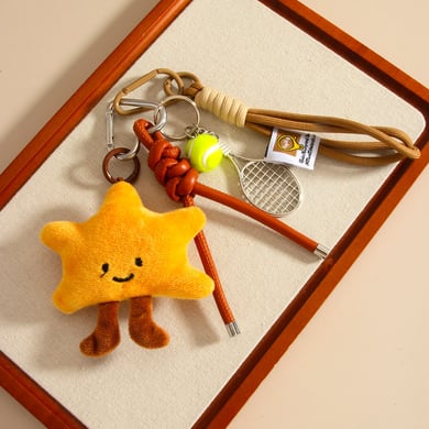 1 Piece Simple Series Cute Star Fabric Women's Bag Charms h5 