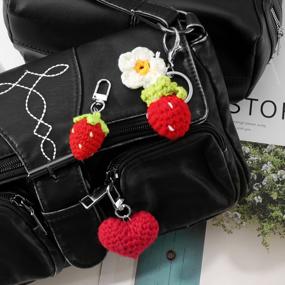 1 pezzo di ciondolo per borsa da donna in lega a forma di pianta semplice e carina 2