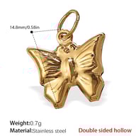 PJ227G Double-sided hollow gold pendant Picture13