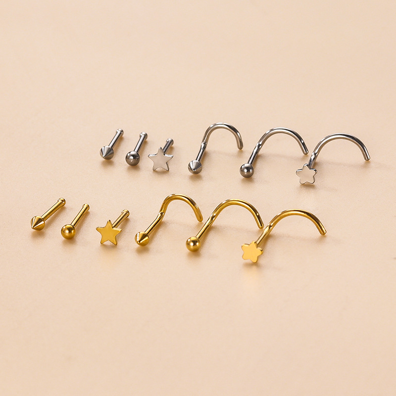 1 Piece Exquisite Star Shape Women's Nose Stud Picture3