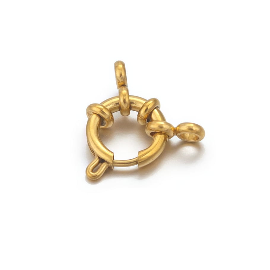 1 Piece DIY Spring Annular Clasp Stainless Steel Gold Color Women's Pendants Picture4