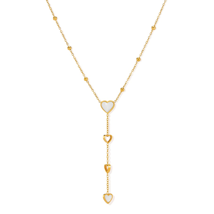 1 Piece Simple Series Elegant Heart Stainless Steel Women's Chain Necklaces Picture7