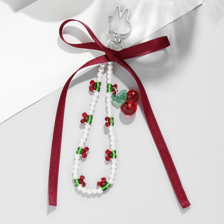 1 Piece Sweet Beaded Bow Bag Charms Picture9