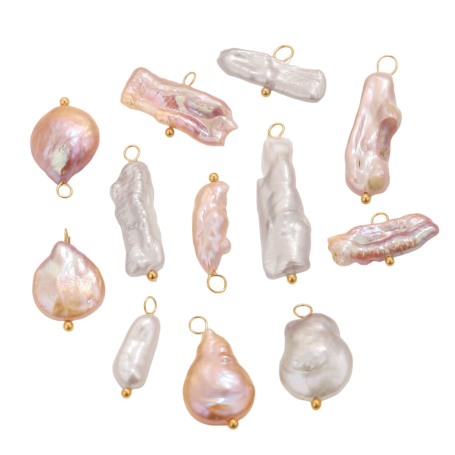 Glamorous Fresh Water Pearl Geometric Stainless Steel Women's Pendants Picture5