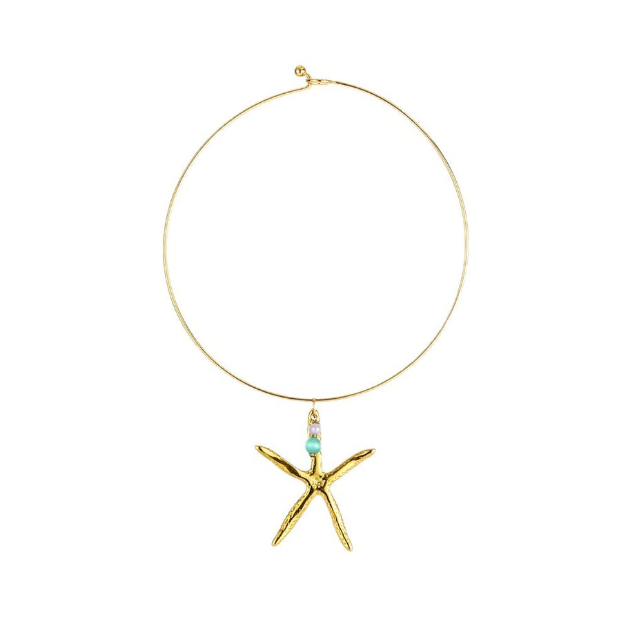 Vacation Oceanic Stainless Steel Gold Color Women's Chokers Picture5