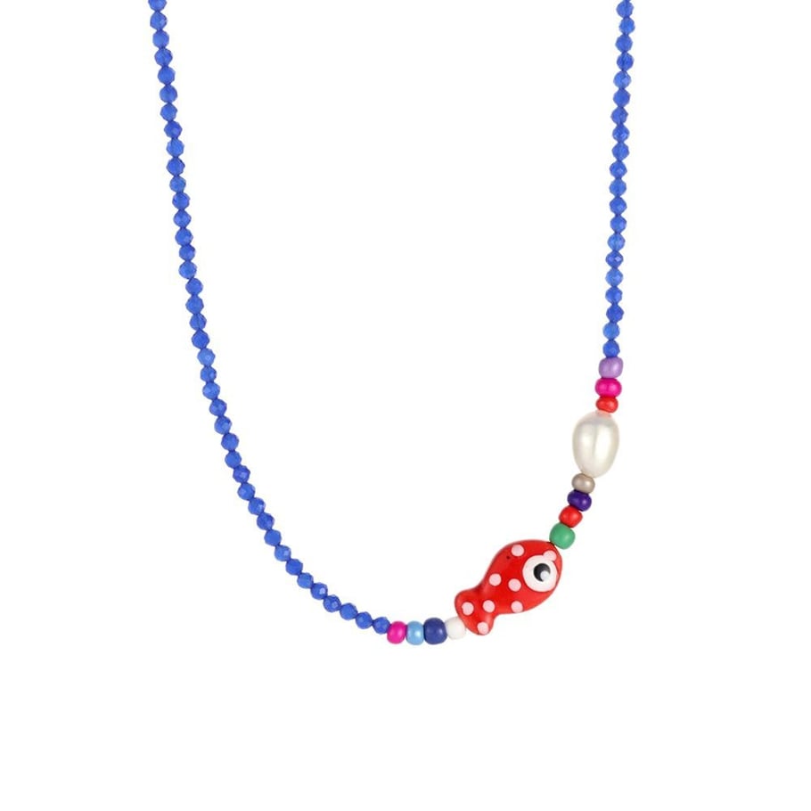 Whimsical Fish Ceramics Natural Stone Women's Pendant Necklaces Picture6