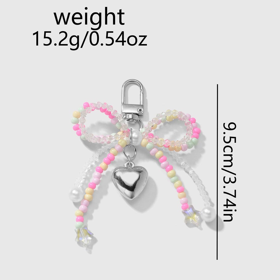 Colorful Beaded Bow Knot Bag Charms h5Picture2