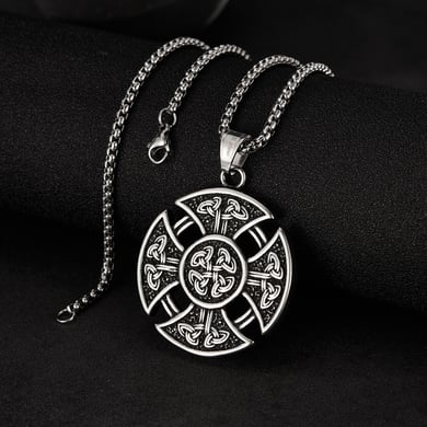 Sleek Celtic knot Stainless Steel Men's Necklaces h5 Picture3