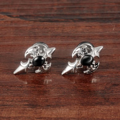Boucles d&#39;oreilles à tige géométriques complexes en acier inoxydable pour homme h5 Image3