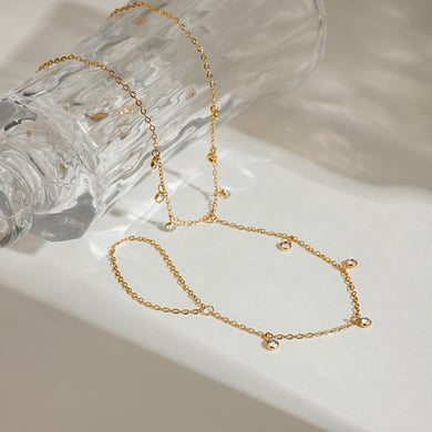 Simple Stainless Steel Gold Color Anklets h5 Picture4