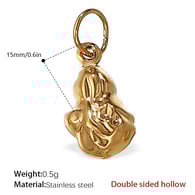 PJ224G Double-sided hollow gold pendant Picture16