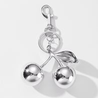 Silver cherry keychain 1 