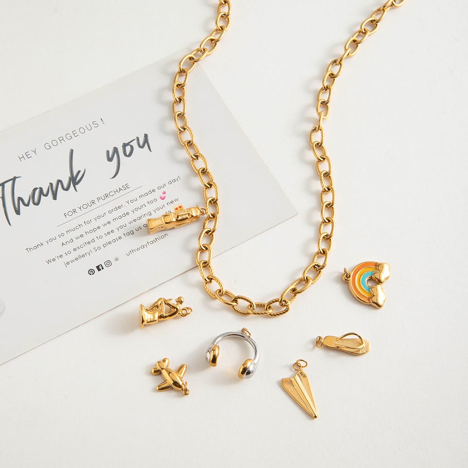 1 Piece Simple Series Simple Chain Stainless Steel   Gold Color  Women's Chain Necklaces Picture7