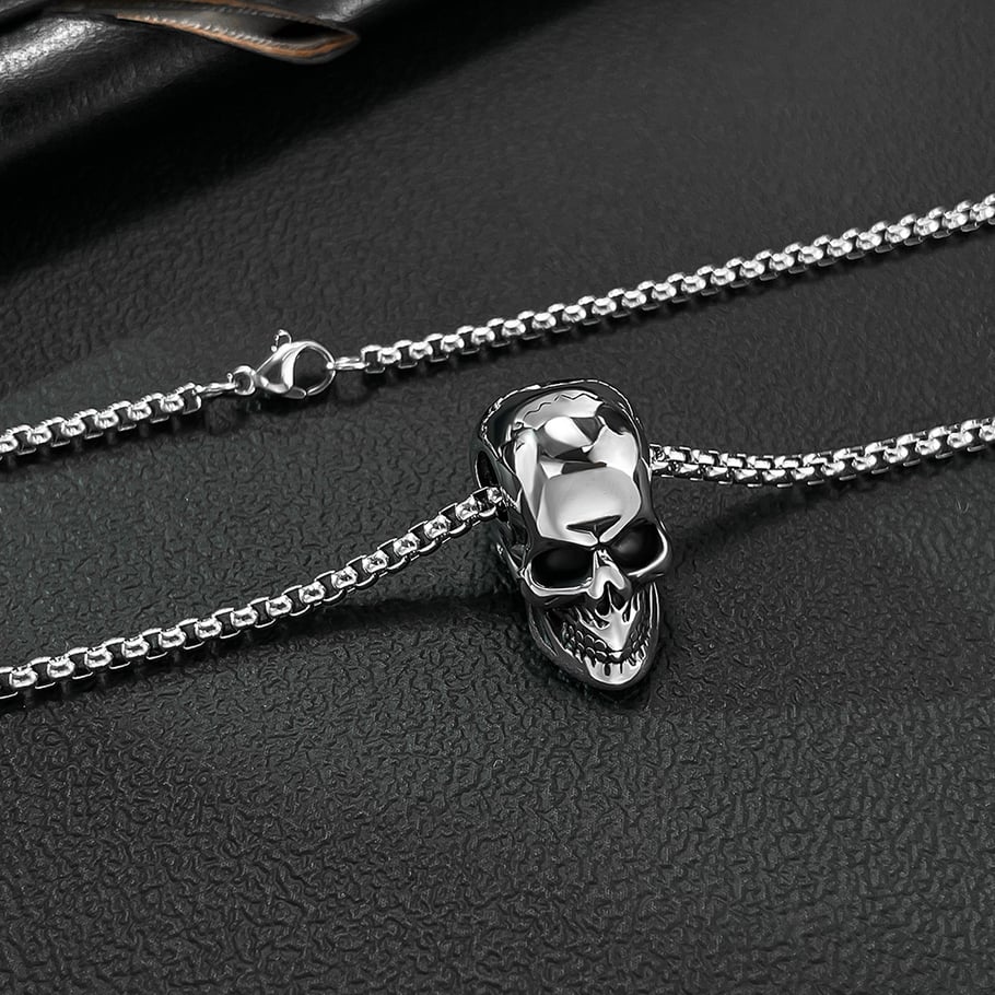 1 Piece Punk Skull Stainless Steel Men's Necklaces Picture6