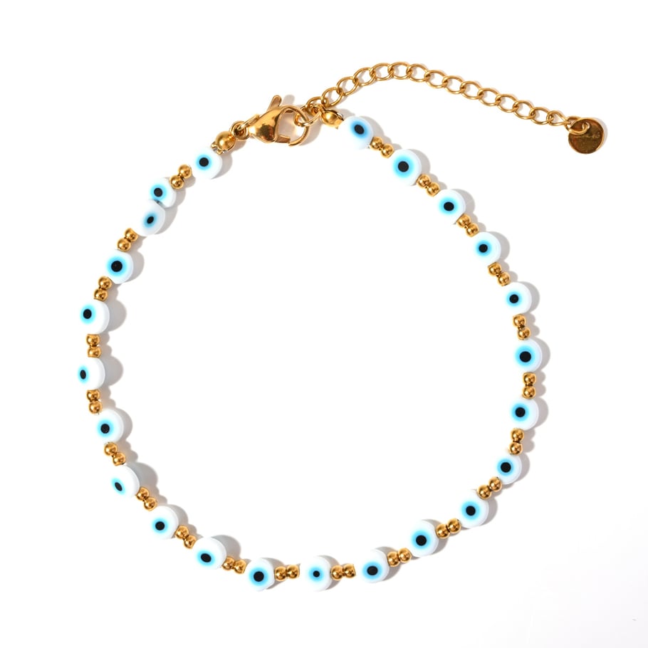 Classic Series Eye Resin Gold Color Women's Beaded Necklaces Picture6